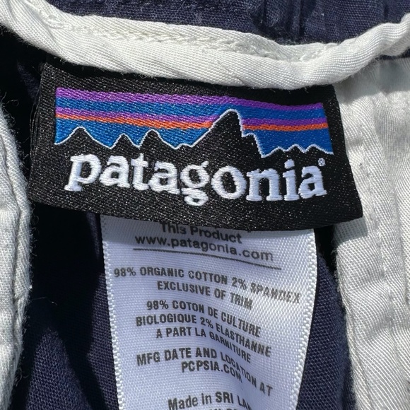 PATAGONIA Stretch All-Wear Shorts 10" Classic Navy Blue Organic Cotton Women 12 - Picture 7 of 9